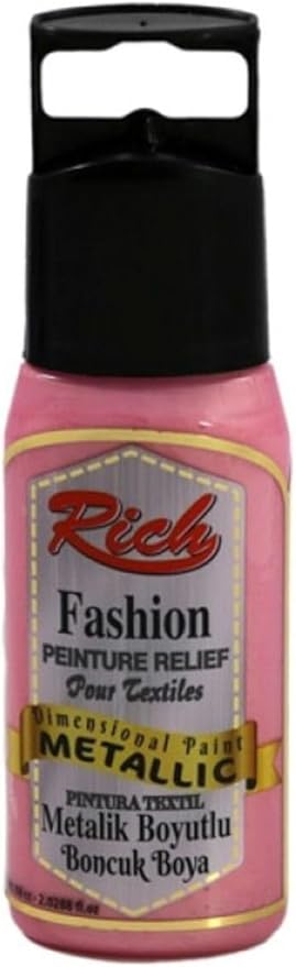 Metalik Boyutlu Boncuk Boya 60Cc - Şeker Pembe