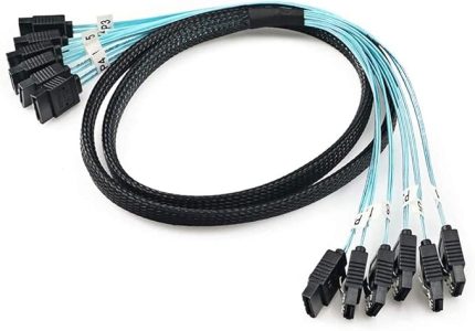 Sunucu 0.5m için Yüksek Hızlı 6Gbps 6pcs/Set Sata Kablosu SAS Kablosu