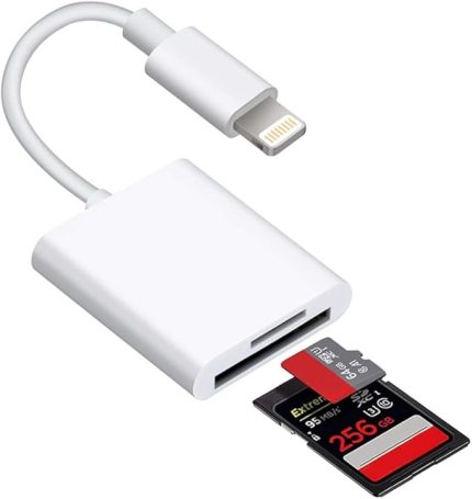 Lightning Girişli iPhone 11 12 13 14 Uyumlu Kart Okuyucu SD Kart Adaptörü TF Kart Okuyucu Disk Adaptörü Mobil Kart Okuyucu Hızlı Aksesuarları Bağlayın - (S101 - Lightning)