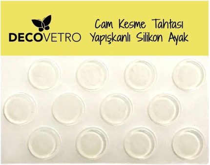 Yapışkanlı Silikon Cam Kesme Tahtası Ayağı 18 Mm