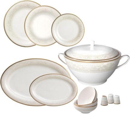 New Oscar 12 Kişilik 60 Parça Yemek Takımı, Beyaz