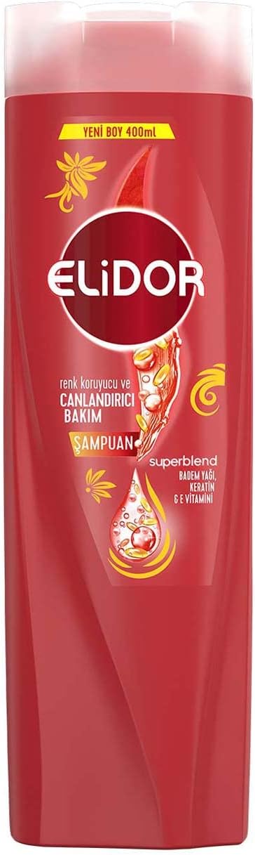 Superblend Saç Bakım Şampuanı Renk Koruyucu ve Canlandırıcı Bakım Badem Yağı Keratin E Vitamini 400 ml