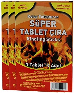 Süper Tablet Çıra 1 Tablet 16 Adet - Mangal Soba Tutuşturucu