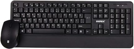 KM-6176 OFFICAL Siyah Kablosuz Combo Q Multimedia Klavye + Mouse Set