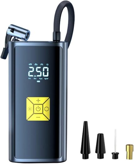 Çok Fonksiyonlu Hava Pompası 150PSI Akülü Hava Kompresörü LED Işıklı Taşınabilir Elektrikli Lastik Şişirme Araba Motosiklet Bisiklet Lastikleri Topları için Otomatik Kapanma Fonksiyonu