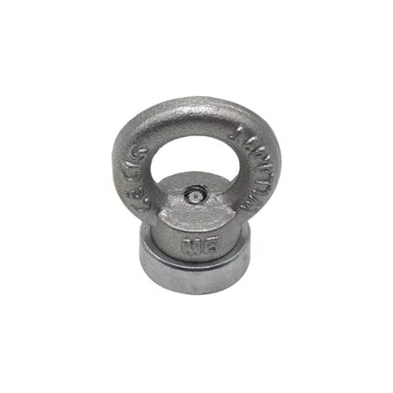 Magneteksan Çok Güçlü Deniz Mıknatısı - Fishing Magnet - Neodyum Daimi Çelik Mıknatıs - Halkalı Pot Mıknatıs - Nikel Kaplı - Paslanmaz - Kararma Yapmaz - Tuzlu Suya Dayanıklı (Ø25 mm (15 kg))