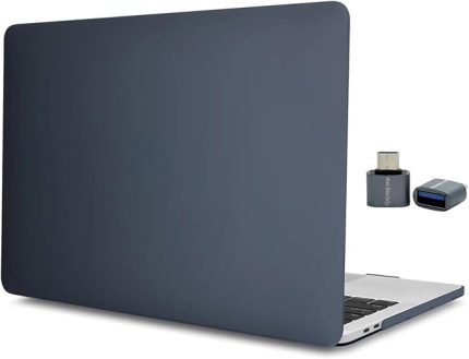 MacBook Air M1 Kılıf 13 inç Uyumlu – Mat Buzlu TPU Koruyucu Kapak A2337 / A2179 / A1932 Çizilmeye ve Darbelere Karşı Koruma Siyah