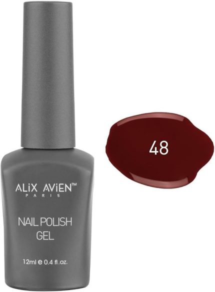 AVIEN Uv Kalıcı Bordo Jel Oje 48 - Gel Polish - 12 ml