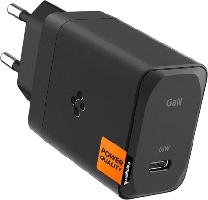 65W USB-C Hızlı Şarj Aleti + 2 Metre Örgü Kablo Samsung PPS 2.0 / Isı Düşürücü GaN Destekli Akım Korumalı Güç Adaptörü Super Hızlı Şarj iPhone & Android & iPad & MacBook Type-C Black - ACH05475