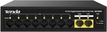 SG110PC 10 Portlu Gigabit Lite PoE Anahtarı, 8 Portlu PoE (Siyah)