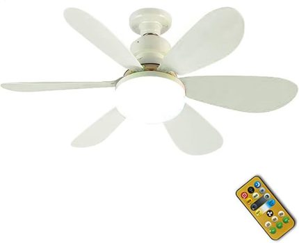 Tavan Vantilatörü Işık Ev Kullanımı Uzaktan Kumandalı Mini Fan Lambası Ayarlanabilir Renk Sıcaklığı Kısılabilir Gece Lambası 3 hızlı Rüzgar Kontrolü 1H/2H/4H Zamanlayıcı