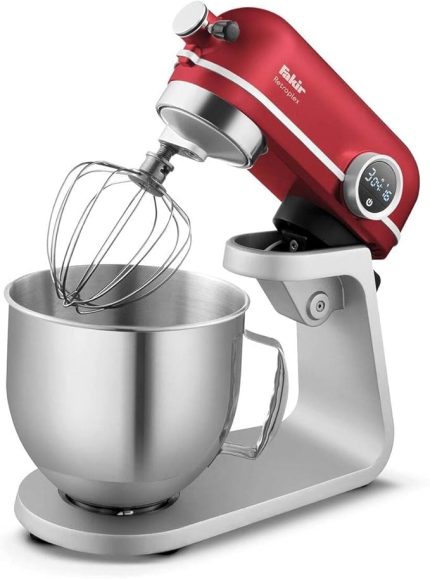 Retroplex Mutfak Robotu, Yoğurucu, 800W, 5.2 L Hazne, Paslanmaz, Rouge
