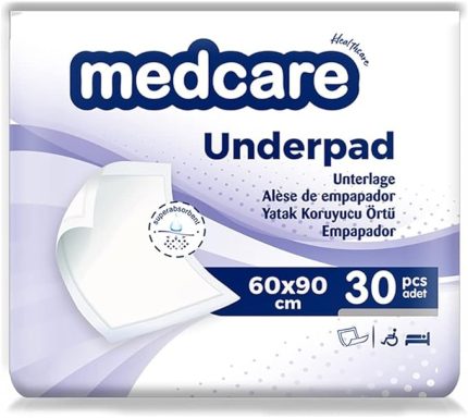 GRUP MEDIKAL-MedCare Yatak Koruyucu Örtü 60x90cm 1 paket 30 adet