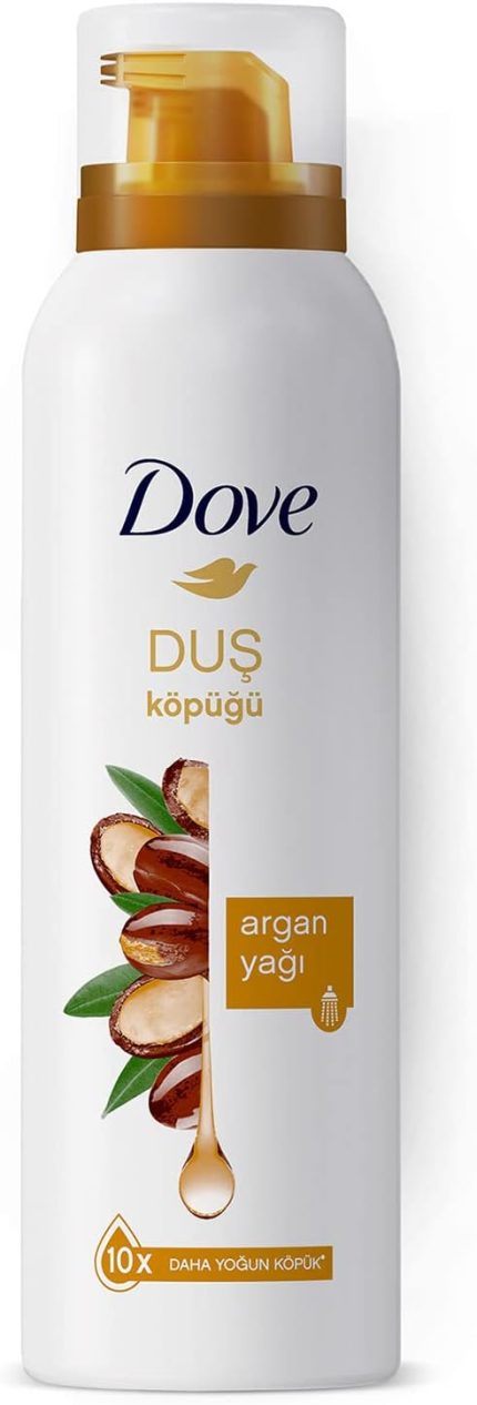 Argan Yağı Duş Köpüğü,10 Kat Daha Yoğun Köpüğe Sahip Kremsi Formül, 200 ml, Beyaz