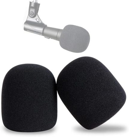 Shure SM58 Mikrofon Kapağı Köpük 2 Paket - Pop Kalkanı, Shure SM58 için Mikrofon Pop Filtresi Rüzgar Seslerini Azaltmak için Dinamik Vokal Mikrofon