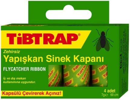 Tibtrap Yapışkan Karasinek Tuzağı Sinek Bandı 1 Paket, Yapışkan Sinek Kapanı