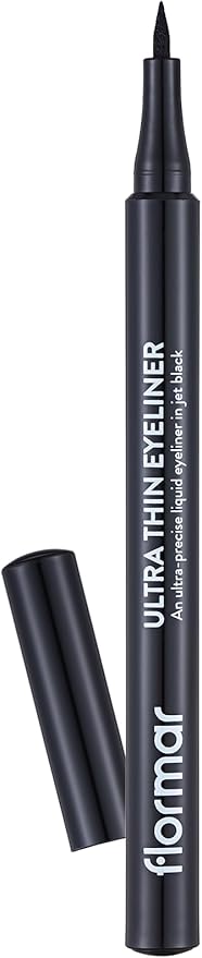 Ultra Thin Sivri Keçe Uçlu Mat Bitişli Yoğun Siyah Kalem Eyeliner No. 001 - Black - 8690604478491