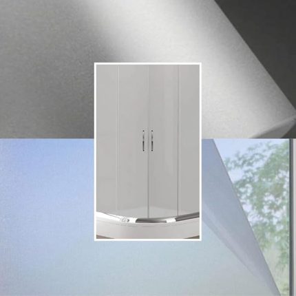 Duşakabin Camı Kaplama Folyosu 37cmx5mt Buzlu Cam Filmi Kendinden Yapışkanlı ŞEFFAF krcNM485