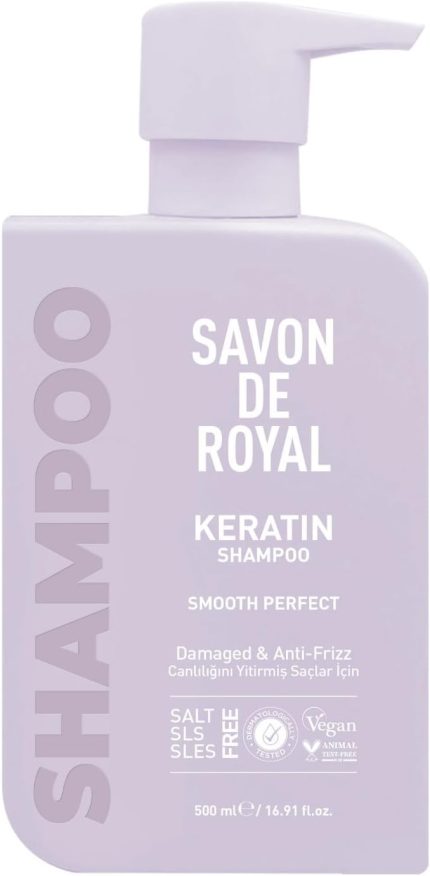 de Royal Kreatin Yağı Canlılığını Yitirmiş Saçlar için Pürüssüz Etkili Şampuan, 500ml