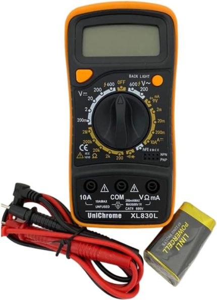 XL830L Dijital Multimetre Led Ekranlı Avometre Mini Ölçü Aleti 9V Pil Hediyeli Cep Multimetresi