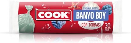 Kokulu Çöp Torbası Banyo Boy (Okyanus) 32 x 42 cm (30 Adet/Rulo)