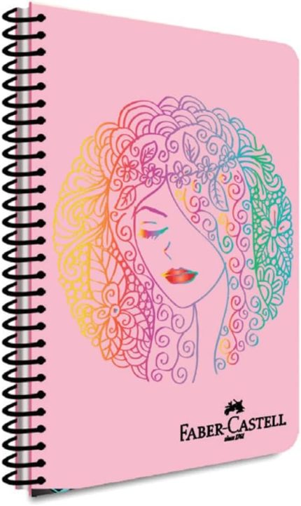 Yüz Tasarımlı Spiralli Defter, A4, 120 Yaprak, 70g Kağıt, Çizgili, Dayanıklı Kapak, Kolay Açılan Spiral Cilt, Asorti Renkler