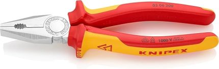 Kombine Pense, Krom Kaplama, Çok Bileşenli Manşonlarla Izole Edilmiş, Vde-Testli 200 mm 03 06 200