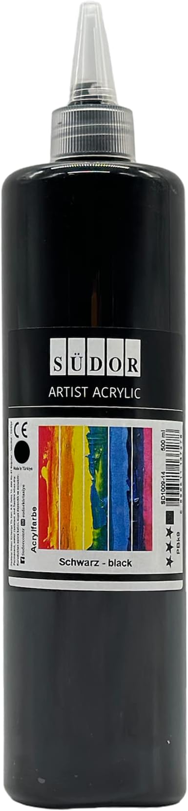 AKRİK BOYA 500 ML SİYAH