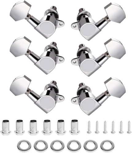 CB-60 Elektro Gitar İçin Kaliteli Profesyonel Burgu Takımı Silver 1 SET