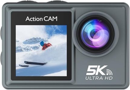 Uzaktan Kumandalı Aksiyon Kamerası 5K 30FPS Elektronik Görüntü Sabitleme Kamerası, Açık Dalış Sporları için WiFi ile