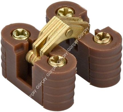 Plastik Oval Akordiyon Masa Menteşesi Vidalı (2 Adet)