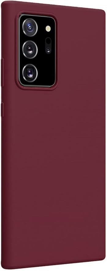 Samsung Galaxy Note 20 Ultra ile Uyumlu Kılıf Mat Esnek Lux Silikon Kapak İnce Kaliteli Renkli Yumuşak - Mürdüm