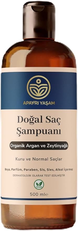 Yaşam Organik Argan ve Zeytinyağı Özlü Kuru ve Normal Saçlar İçin Besleyici ve Onarıcı Şampuan 500 ML
