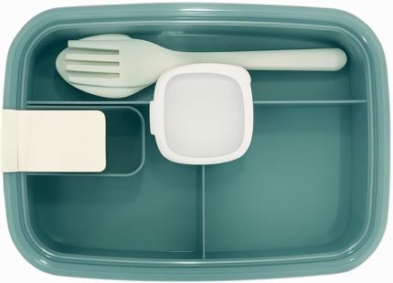 Lunchbox Yemek Kabı – Sızdırmaz, Taşınabilir ve Sağlıklı Saklama Kutusu | Çatal Kaşık Bölmeli | Gıda Dostu (YEŞİL)