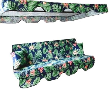 LÜKS KILIF SETİ MİNDERİ GÖLGELİKLİ YAPRAK DESENLİ 130x45 2 KİŞİLİK