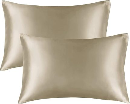 Yastık Kılıfı, Queen size, Kıvırcık Saçlar, İpeksi yapı (queen (50x75), Bej)