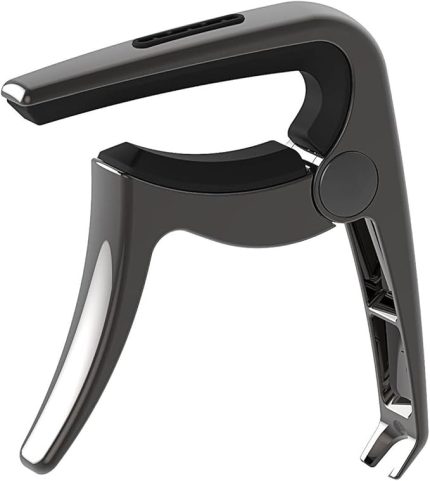3IN1 Guitar Capo, Zinc Alloy Metal Capo for Acoustic and Electric Guitars, Ukulele, Mandolin, Classical Guitar Accessories (Dark Grey)