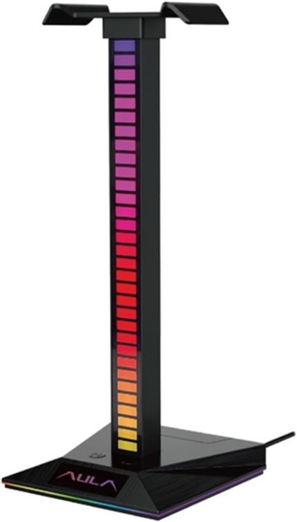 F65 Aux Type-C ve USB-A Hub Özellikli RGB Kulaklık Standı
