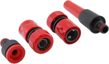 Hortum Sulama Başlığı Seti 4 Parça Su Tabanca Bağlantı Ekleme Aparatı Eki Bahçe Sulama Adaptörü