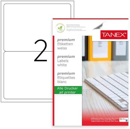 Tw-2002 Lazer Postalama, Davetiye, Kargo Işleri Için Her Pakette 100 Sayfa Etiket, Beyaz