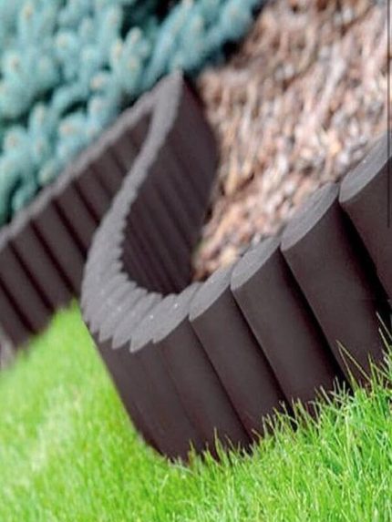 Garden Ahşap Görünümlü Çim Bordürü 2.3 Metre Çim Ayırıcı