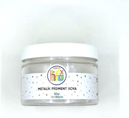 EPOKSİ REÇİNE METALİK SEDEFLİ PİGMENT TOZ BOYA İNCİ BEYAZI RENK 50 GR