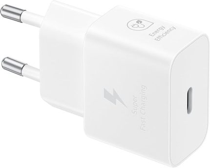 Hızlı şarj cihazı, USB-C, 25 W veri kablosuz, beyaz