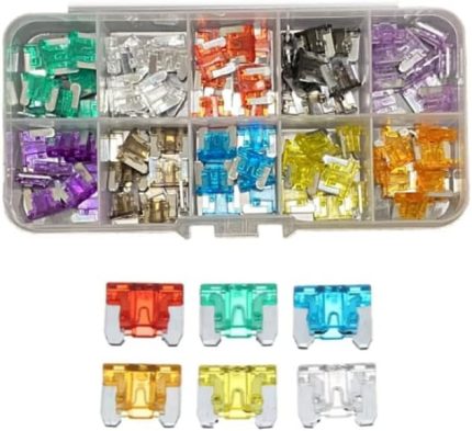 Otomatik Araba 2A/3A/5A/7.5A/10A/15A/20A/25A/30A/35A AMP Depolama çantası çeşitliliği sigortası,10 Values × 10PCS Micro