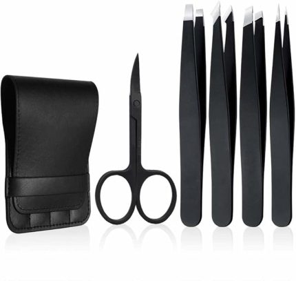 5 Adet Profesyonel Paslanmaz Çelik Deri Çantalı Cımbız Seti