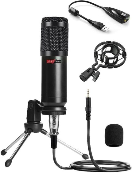 BM800 Condenser Stüdyo Mikrofon (Mini Tripod + 7.1 Ses Kartı)