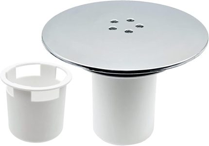 Duş Gideri Kapağı, 90 mm/115 mm Gider Kapağı Viega Tempoplex Gider garnitürü için Duş Gider Kapağı, Duş Gider Kapağı, Krom Kaplama, Duş Gideri Kapağı, Duş Gideri için Saç Tutuculu Kapak