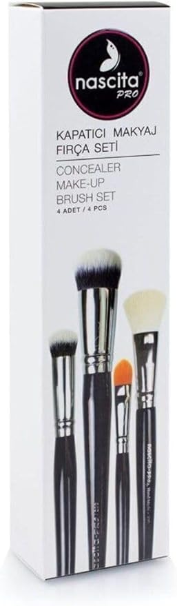 Pro Kapatıcı Makyaj Fırça Seti 4'Lü