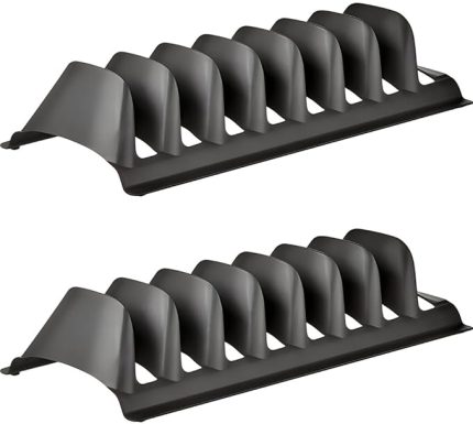 İçi Tencere Tava Kapağı Tabak Düzenleyici Sepet Tabaklık Bulaşıklık Mutfak (Siyah 2'li)