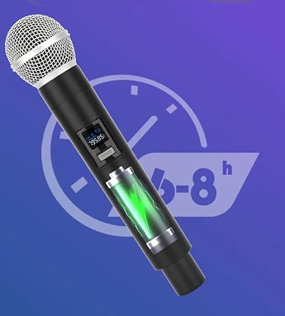 Kablosuz Karaoke Mikrofonu 6.35mm Amfi Hoparlör İçin 600 Hz ila 800 KHz Çok Amaçlı Tak ve Çalıştır Kablosuz Mikrofon Dış Mekan İçin WN05 (Tekli-WN05) - Görsel 2